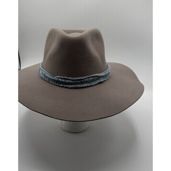 Anthropologie Marlow Rancher Felt Hat Gray Wool Preppy Western One Size New main image 5
